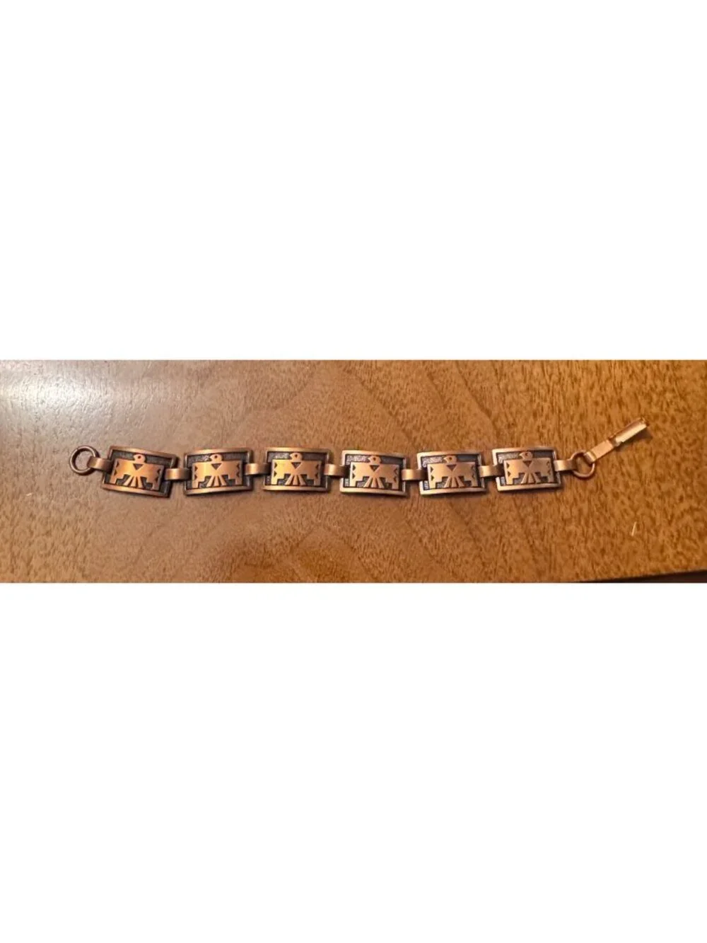 Copper Thunderbird Link Bracelet 6: Southwestern Native American Style - Picture 5 of 5